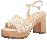 Jessica Simpson Timia Women's Woven Platform Slingback Block Heel Sandals White 8.5 | Amazon (US)