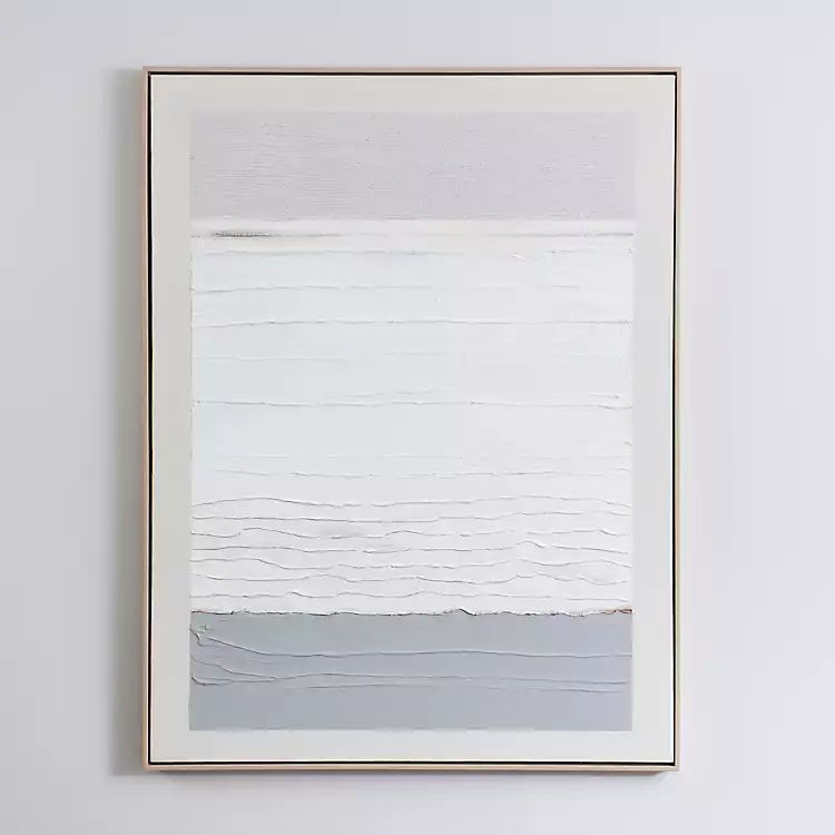 White Gray Abstract Framed Wall Art | Kirkland's Home