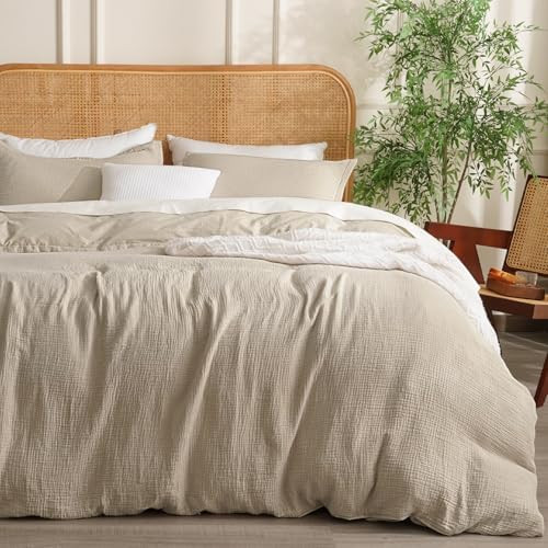 David's Home 100% Cotton Muslin Duvet Cover Set Queen Size,3 Pcs Soft Breathable & Lightweight Ga... | Amazon (US)