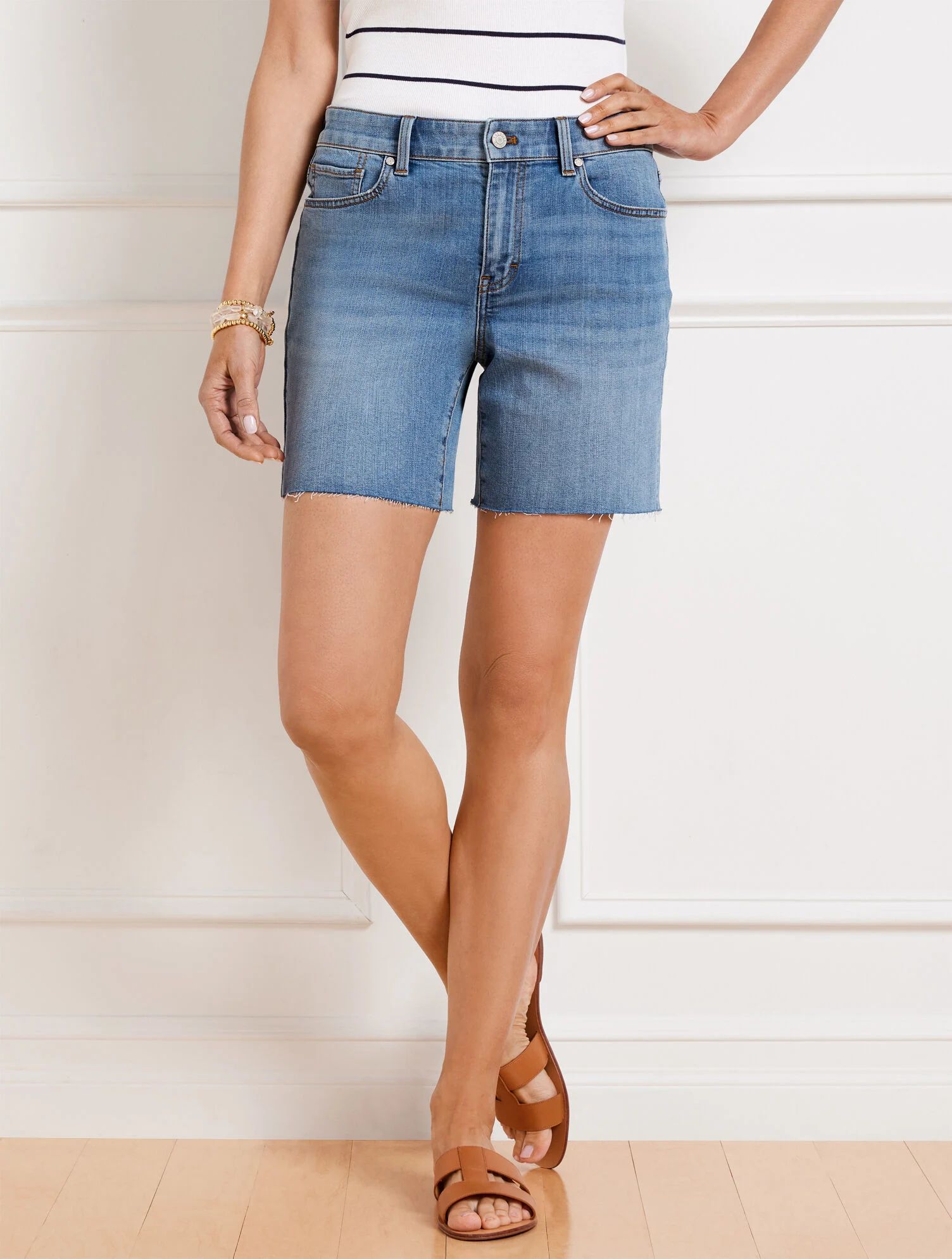 Relaxed Denim Shorts - Magnolia Wash | Talbots