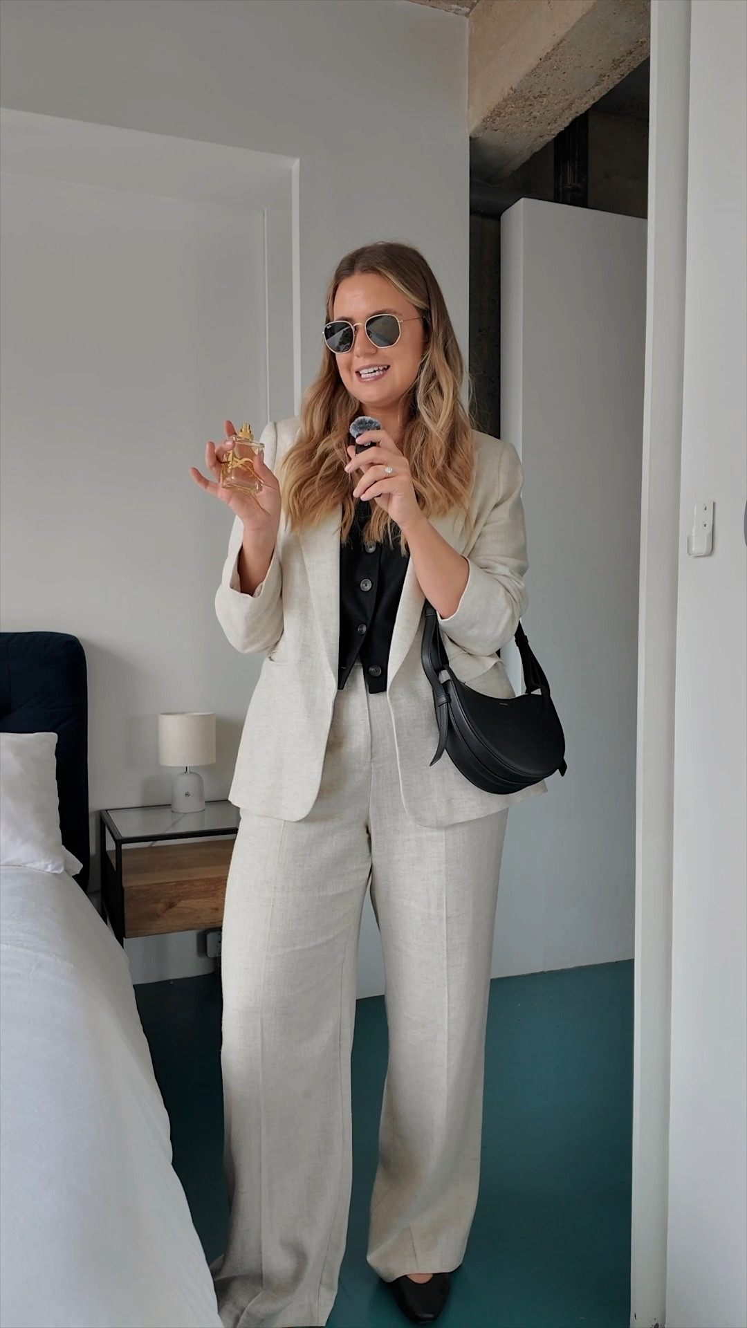 **30/30** midsize spring outfit ideas 🌷

Uniqlo bra [D/E]

M&S linen blend beige suit [UK 18 Long]

M&S black waistcoat [UK 16]

YSL libre perfume

Amazon fashion sunnies

Hush black balle pumps [UK 7]

Polene numero dix bag [dupes tagged]

Adidas handball spezial trainers [UK 7]

Soho home robe

Monica vinader gold snake necklace chain

#LTKworkwear #LTKstyletip #LTKspring