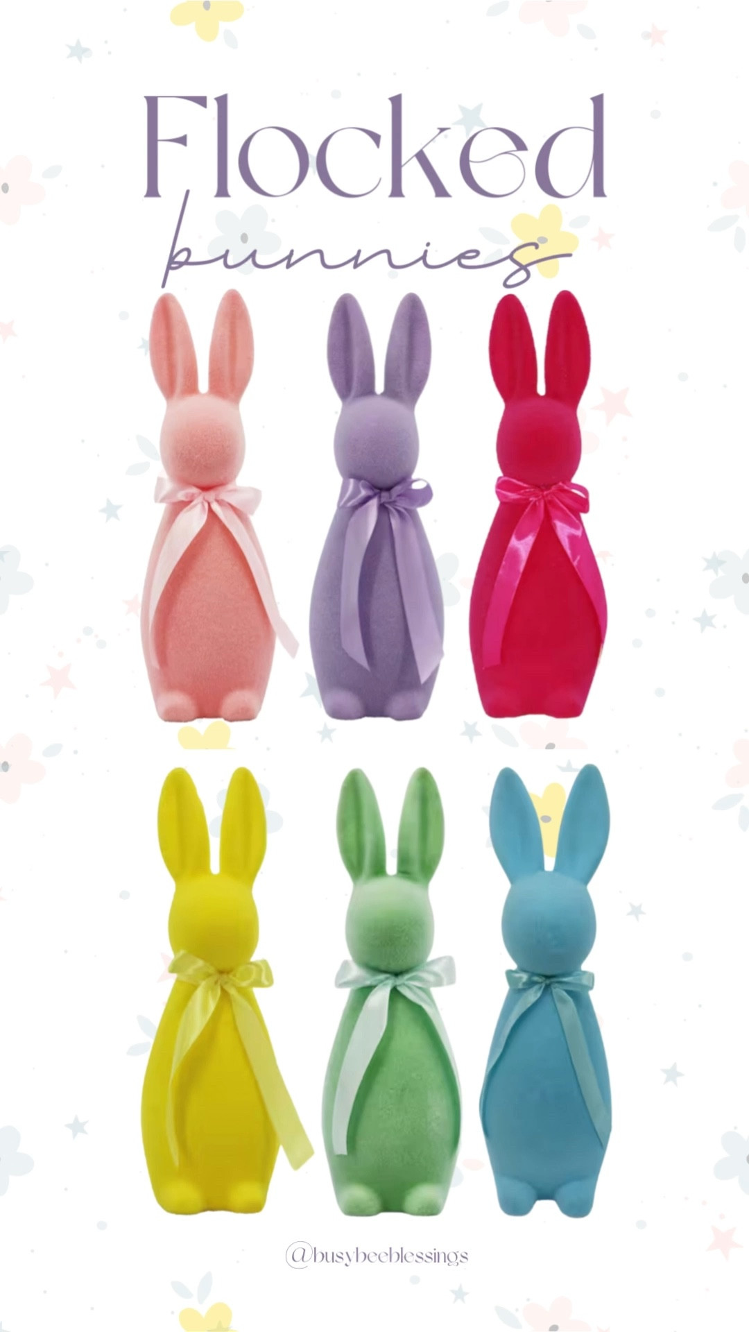 Hop into the season with this adorable 27” flocked bunny, the perfect statement piece for your spring and Easter decorations! Standing over two feet tall, this soft, velvety bunny is available in a variety of vibrant colors to match any aesthetic. Whether you’re styling your home, creating a festive centerpiece, or adding a whimsical touch to a nursery, this bunny is sure to steal the spotlight.

#LTKSeasonal #LTKHome #LTKSpringSale