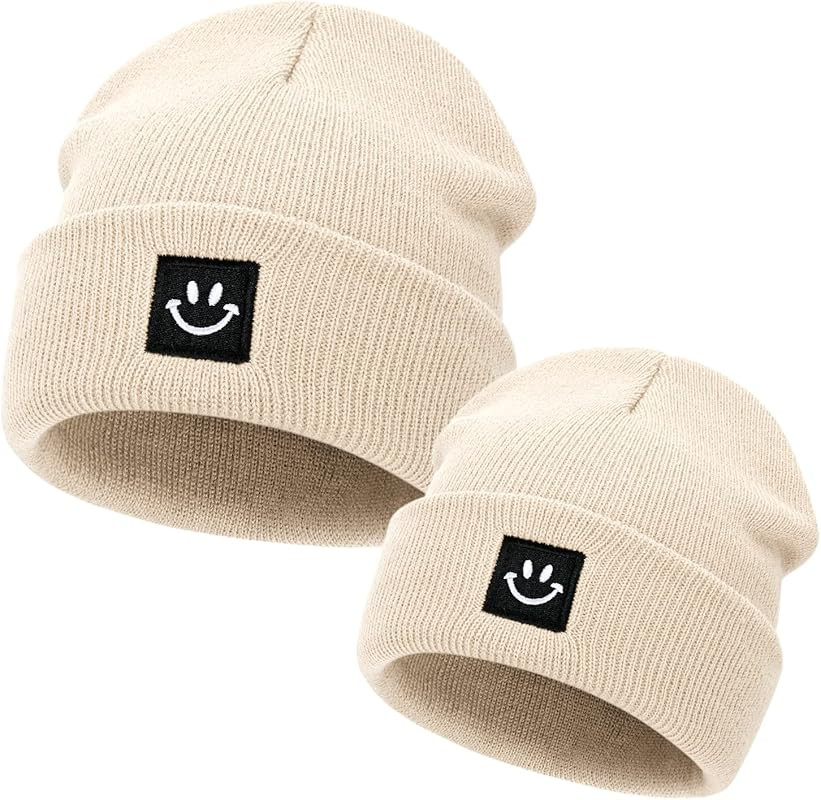 DANMY Parent-Child Beanie Hat,Mother & Baby Daughter/Son Winter Warm Knit Hat for Girls Boys SOFE... | Amazon (US)