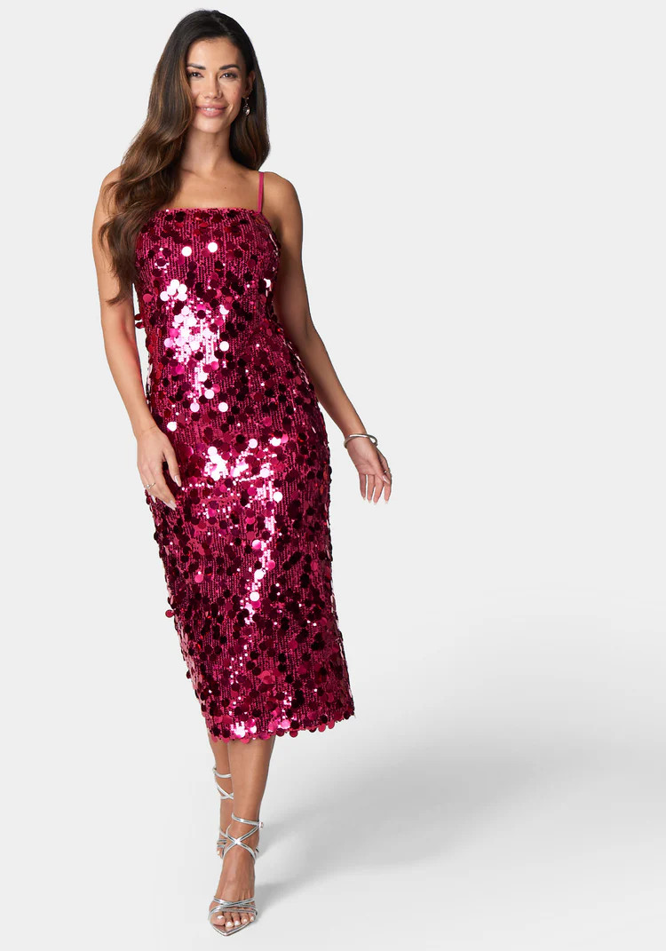 Sequin Midi Dress | Bebe