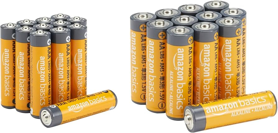 Amazon Basics 24 Count AA & AAA High-Performance Alkaline Batteries Value Pack - 12 Double AA Bat... | Amazon (US)