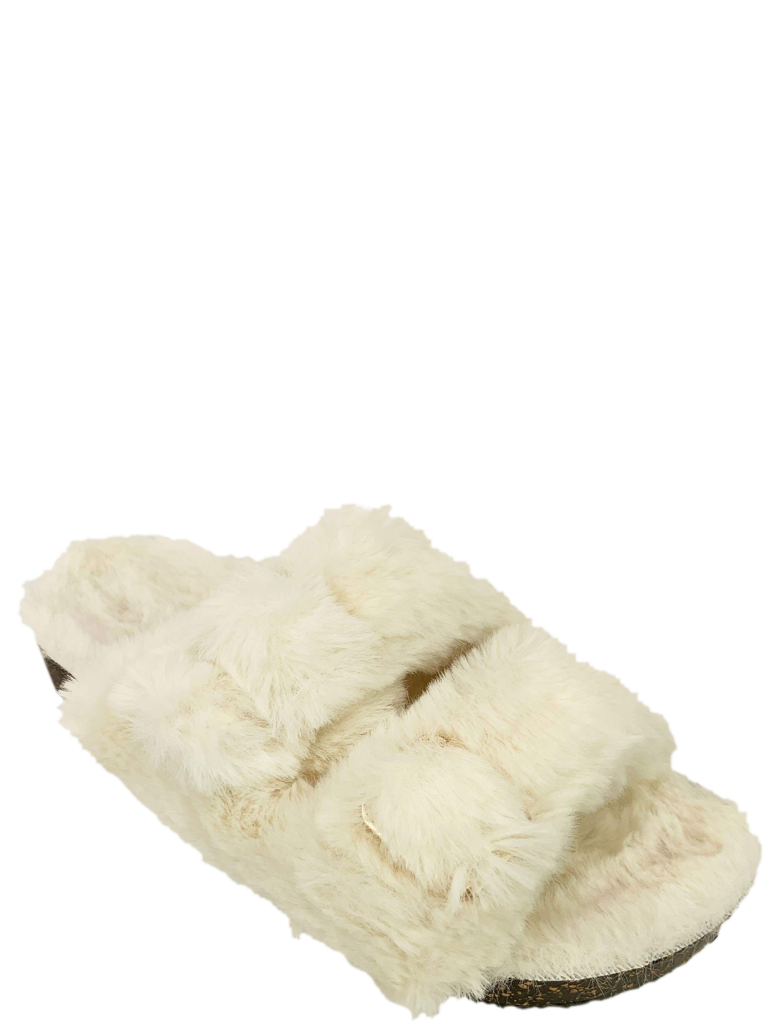 Secret Treasures Luxe Faux Fur Two Band Slide Slipper (Women's) | Walmart (US)