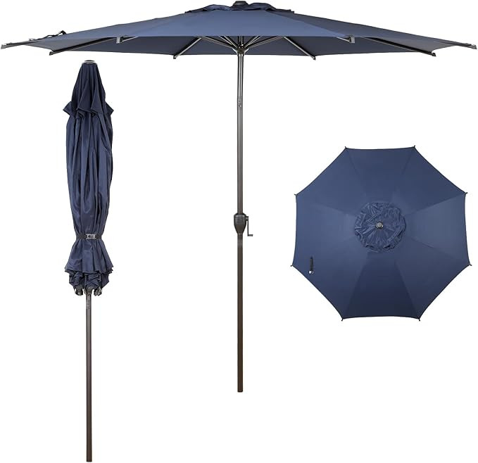 Abba Patio 9FT Lyon Outdoor Patio Umbrella Outdoor Table Umbrella with Push Button Tilt and Crank... | Amazon (US)