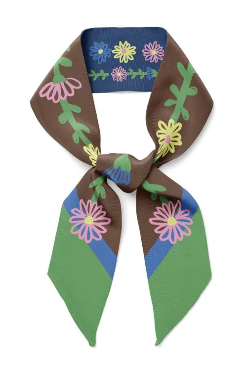 Centinelle Tiny Flowers Twilly Ribbon Scarf in Multicolor at Nordstrom | Nordstrom