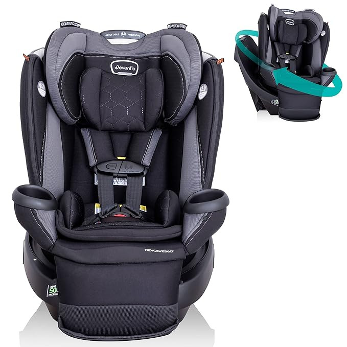 Evenflo Revolve360 Extend All-in-One Rotational Car Seat with Quick Clean Cover (Revere Gray) | Amazon (US)
