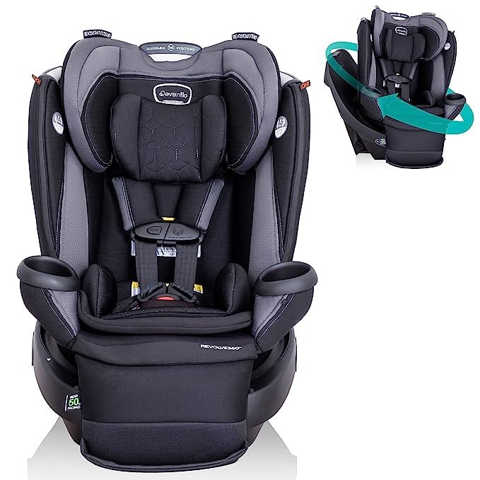 Evenflo Revolve360 Extend All-in-One Rotational Car Seat with Quick Clean Cover (Revere Gray) | Amazon (US)