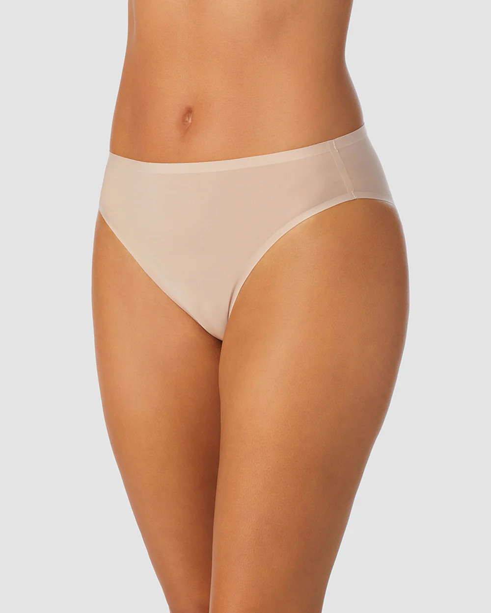 Heavenly Stretch Hi Cut Brief - Champagne | On Gossamer