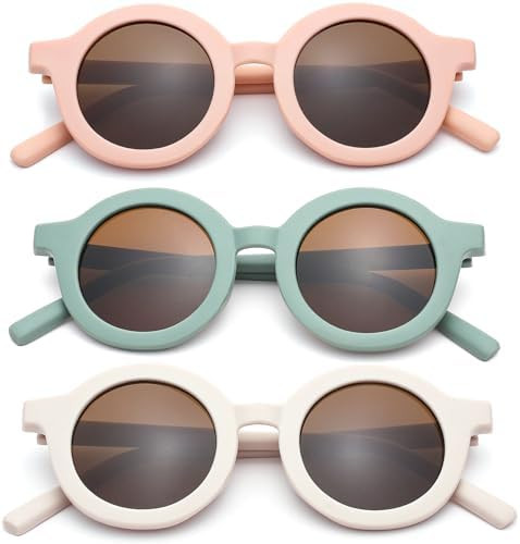 Toddler Sunglasses for Girls Boys - Kids Round UV400 Protection Glasses Age 2-8 | Amazon (US)