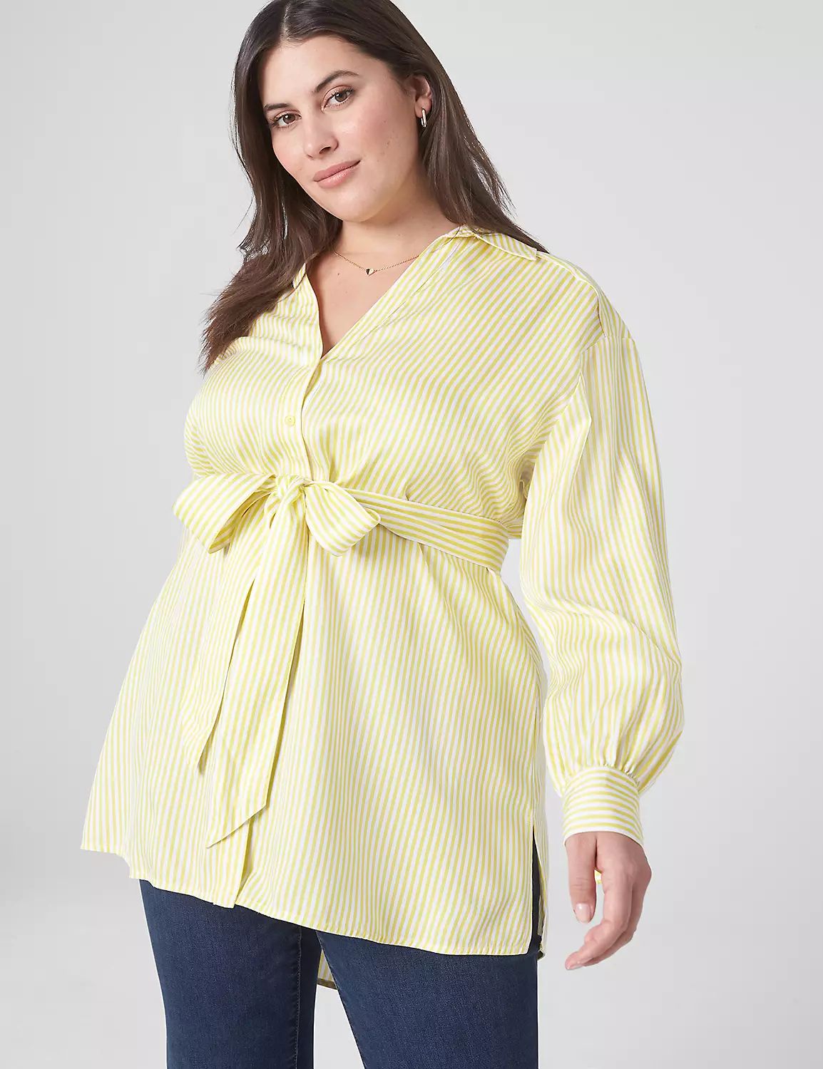 Classic Belted Button-Down Tunic | LaneBryant | Lane Bryant (US)