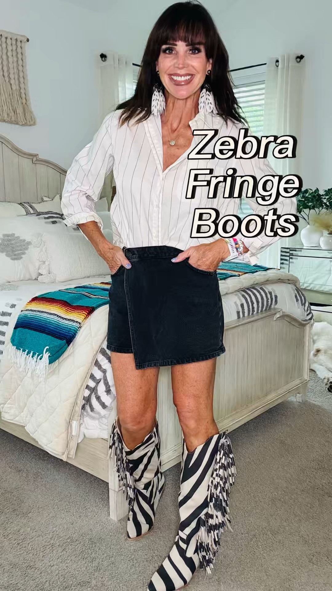 Zebra + Fringe = ❤️‍🔥 Plus they are under $60!  So comfy too!!

#LTKootd #LTKOver40 #LTKSeasonal