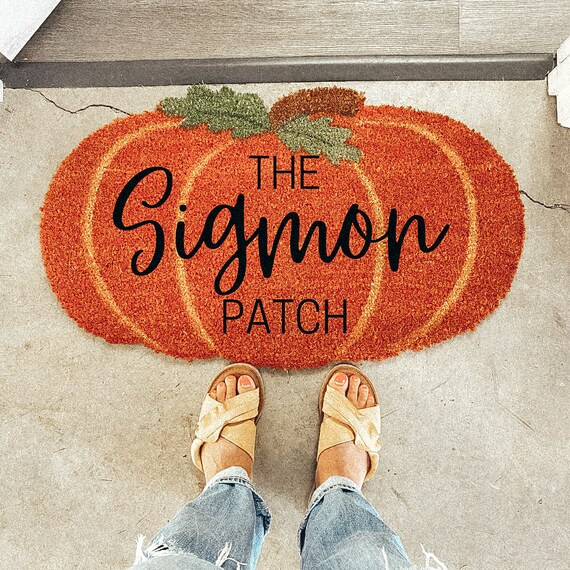 Pumpkin Patch Doormat, Fall Doormat, Personalized Doormat, Fall Decor, Pumpkin Patch Doormat | Etsy (US)