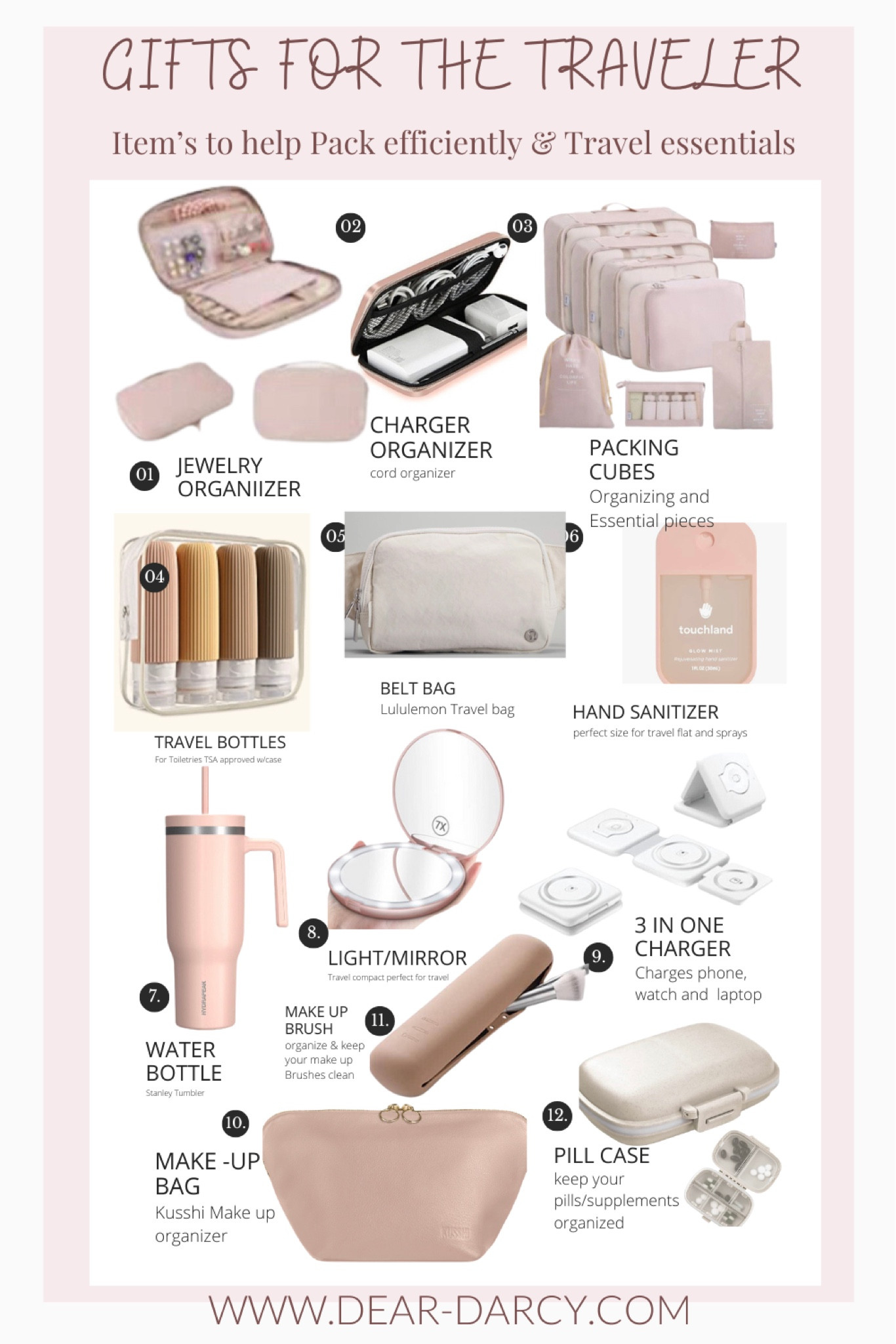 ✈️My Amazon Travel essentials ✔️
These are the items I use when I travel and give as gifts as well!

Great for Bridal shower gifts… She can take on her honeymoon 💍✈️

Travel bottles, brush holder toiletries, packing cubes, charges, electronics holders, mirror and packing cubes.

#styletips #traveltips

#LTKTravel #LTKFindsUnder50 #LTKGiftGuide