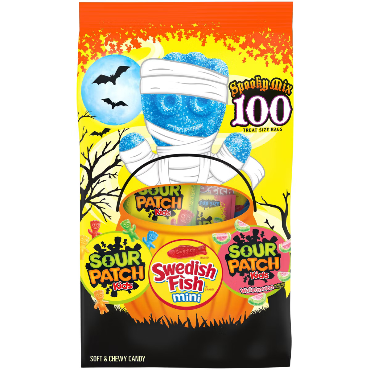 Halloween Sour Patch Kids & Swedish Fish - 45.4oz/100ct | Target