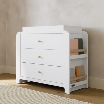 Read-With-Me 3 Drawer Chest With Bookshelves And Removable Changing Topper | Wayfair North America