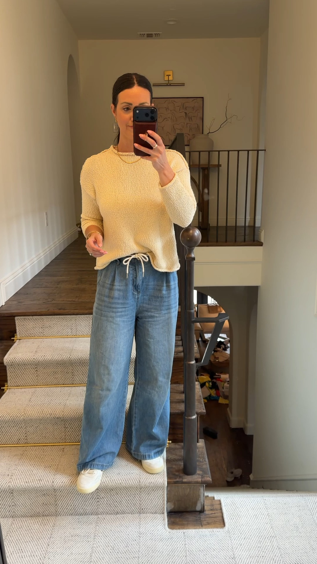 Coastal casual look, love this summer sweater and drawstring pants. Wearing small in both. 

#LTKSeasonal #LTKootd #LTKOver40