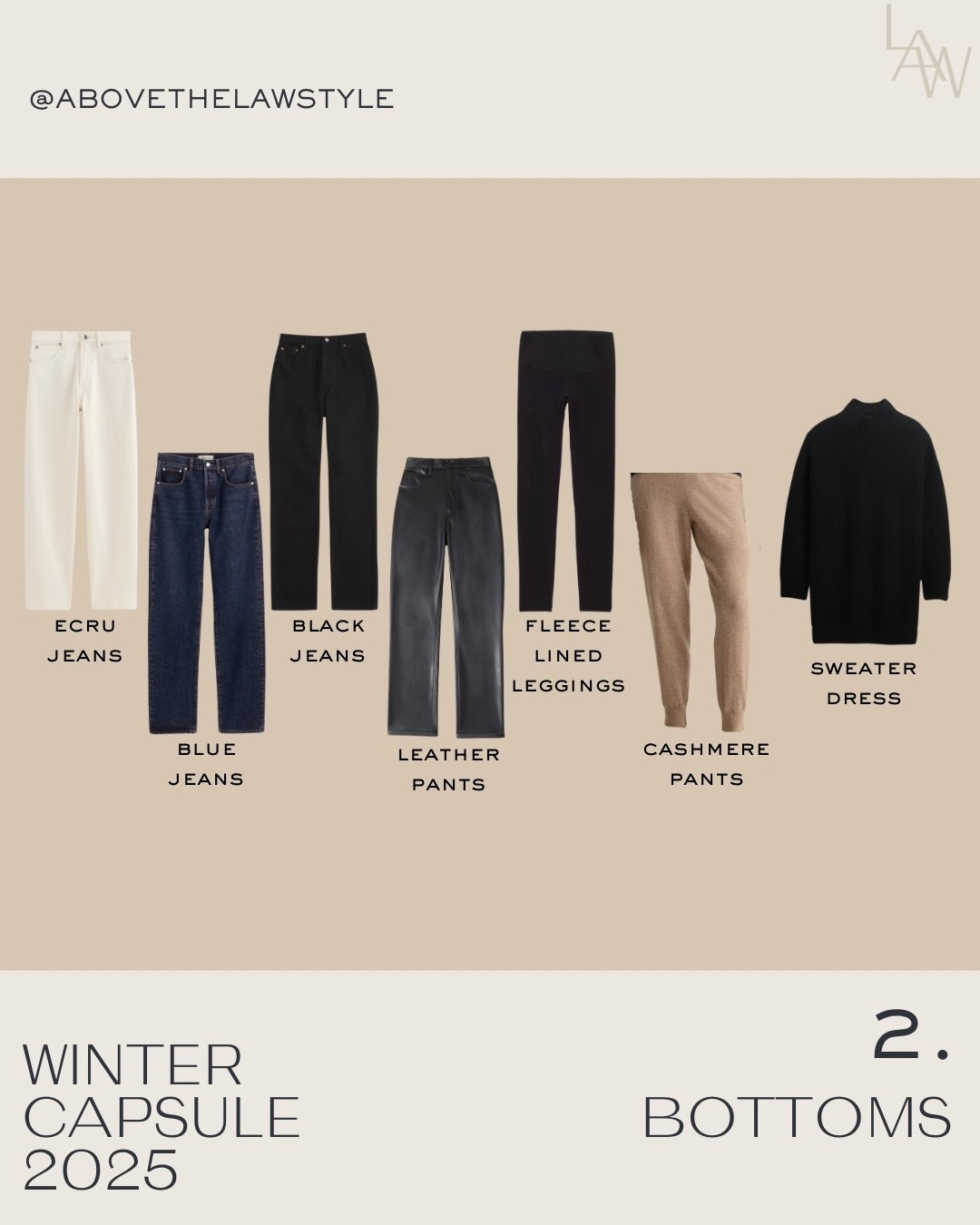 Winter Capsule: Bottoms

#LTKFindsUnder100 #LTKStyleTip #LTKFindsUnder50