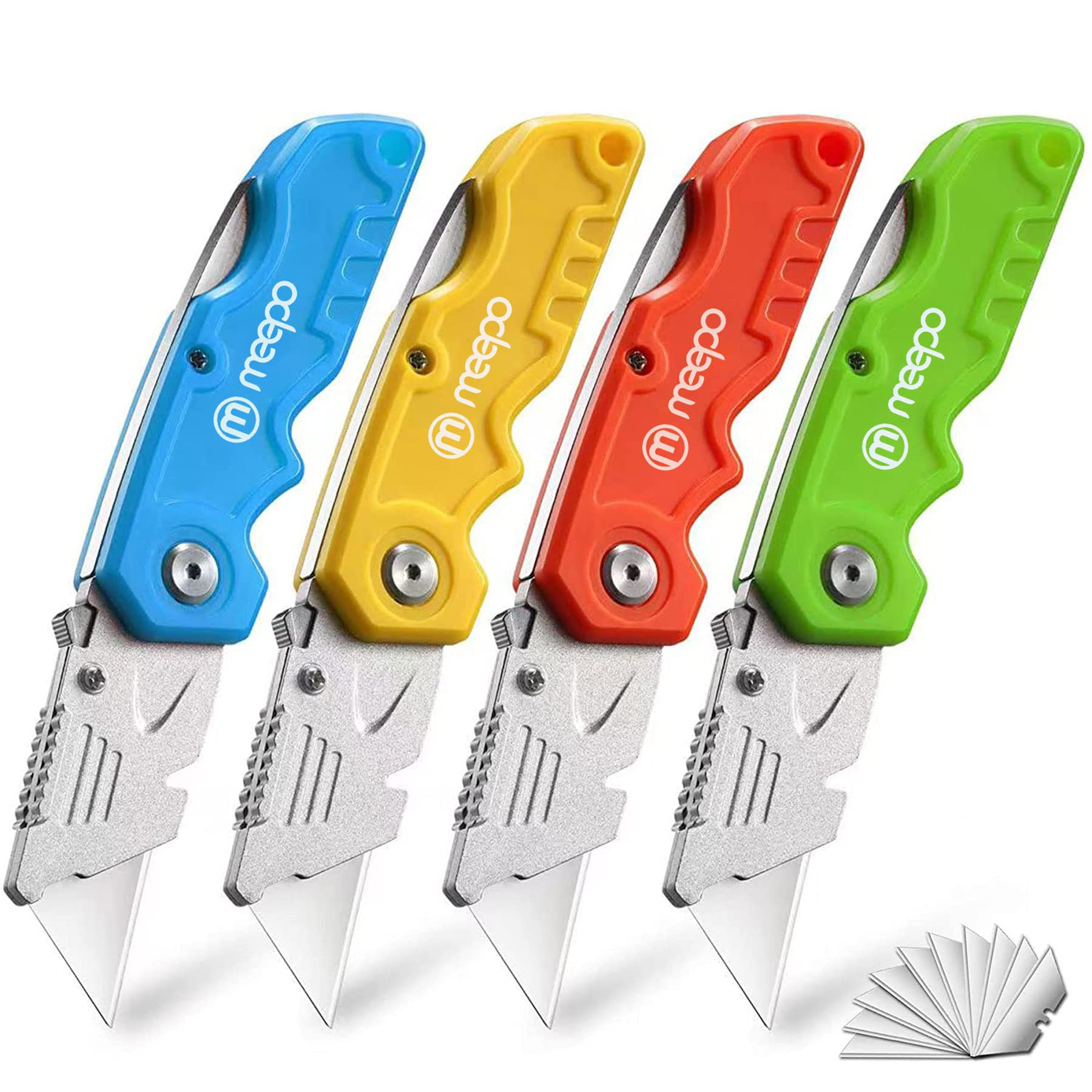 Box Cutter, 4-Pack Tough Folding Box Cutter for Heavy Duty Purpose, Razor Sharp Blade, Comfortabl... | Amazon (US)