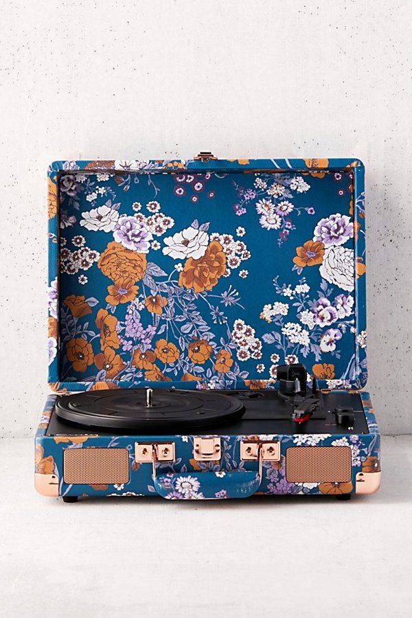 Crosley UO Exclusive Folk Poppy Cruiser Bluetooth Record Player - Assorted at Urban Outfitters | Urban Outfitters (US and RoW)