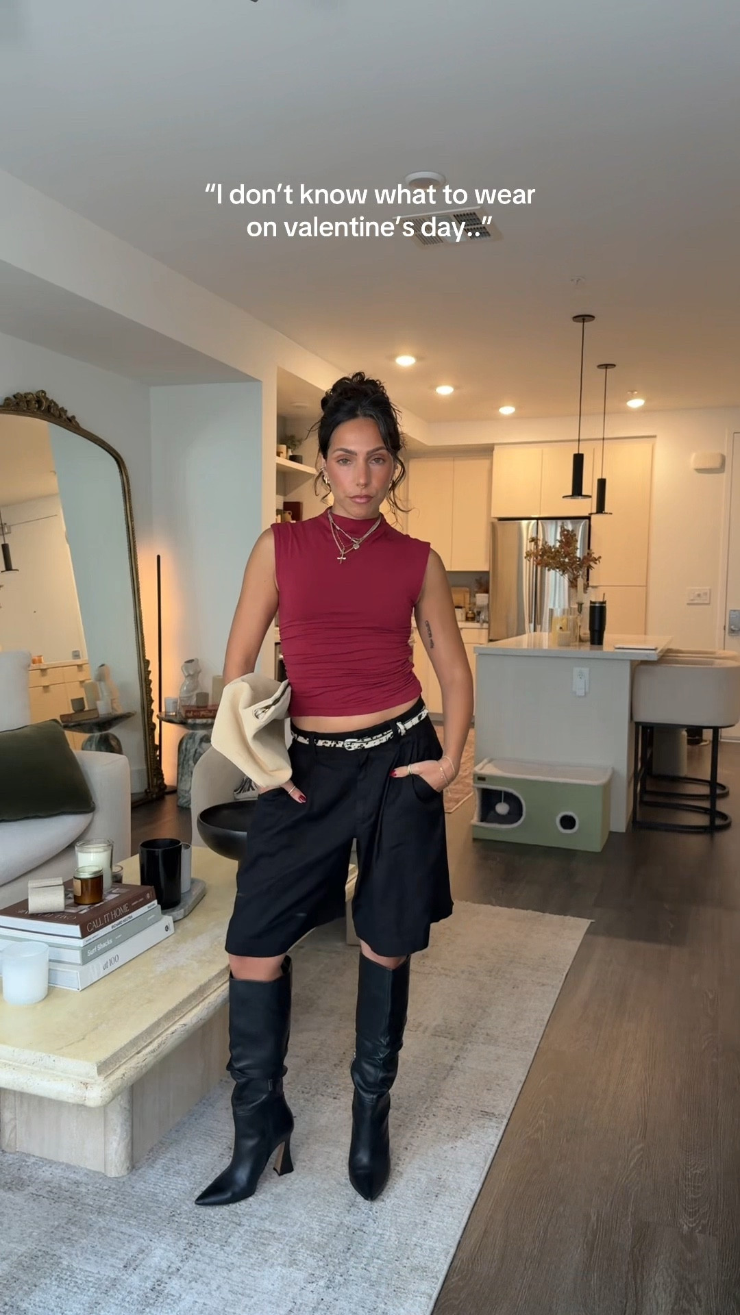 A pop of red + animal print is the reciplet

#LTKSeasonal #LTKootd #LTKPetite