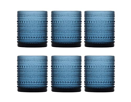 Fortessa Jupiter Vintage Glassware Collection, Double Old Fashioned Cocktail Glass 6 Pack, Cornflowe | Amazon (US)