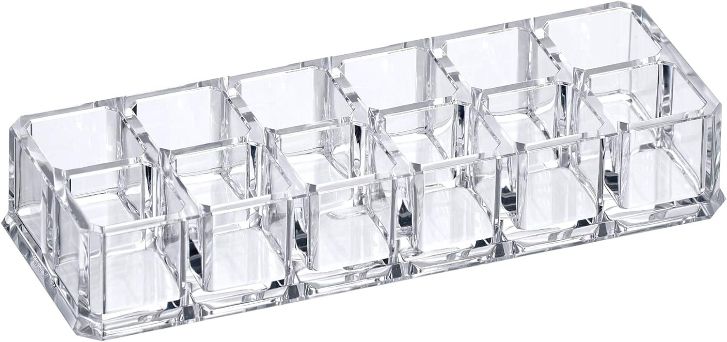 Amazing Abby - Charm - 12-Slot Acrylic Lipstick Organizer, Lipstick Holder, Lip Gloss Organizer, ... | Amazon (US)