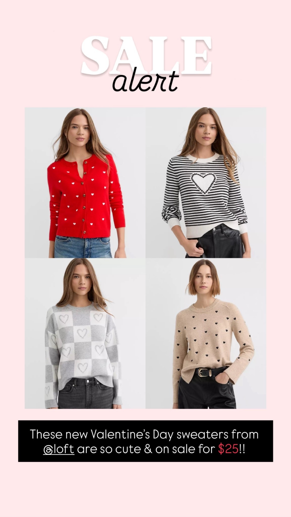 New loft Valentine’s Day sweaters on sale for $25!

#LTKSaleAlert #LTKHoliday #LTKFindsUnder50