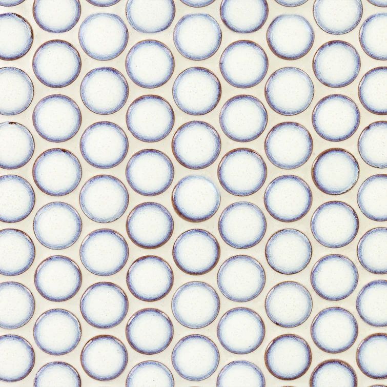 Bliss 1" x 1" Ceramic Penny Round Mosaic Wall & Floor Tile | Wayfair North America