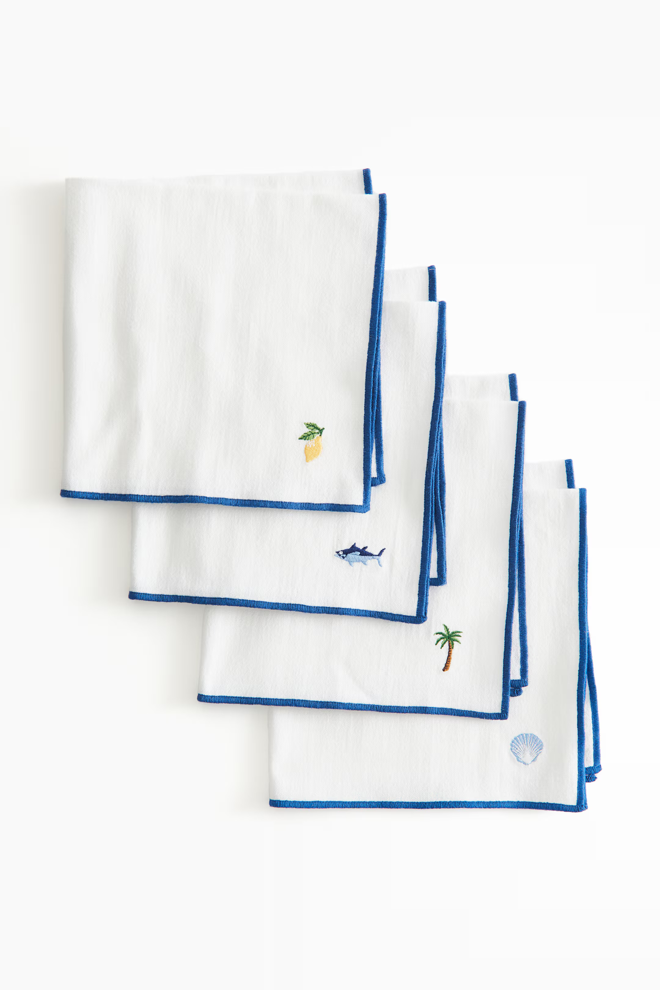 4-pack embroidered napkins | H&M (UK, MY, IN, SG, PH, TW, HK)