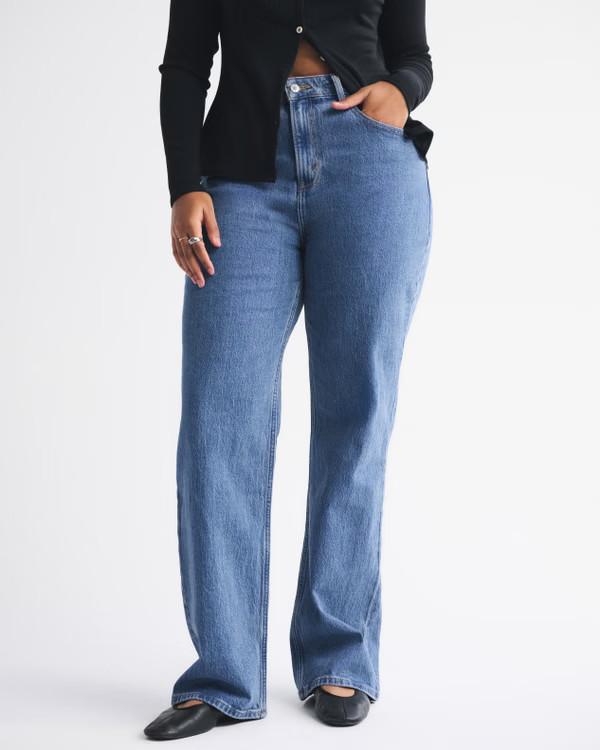 Curve Love High Rise 90s Relaxed Jean | Abercrombie & Fitch (US)