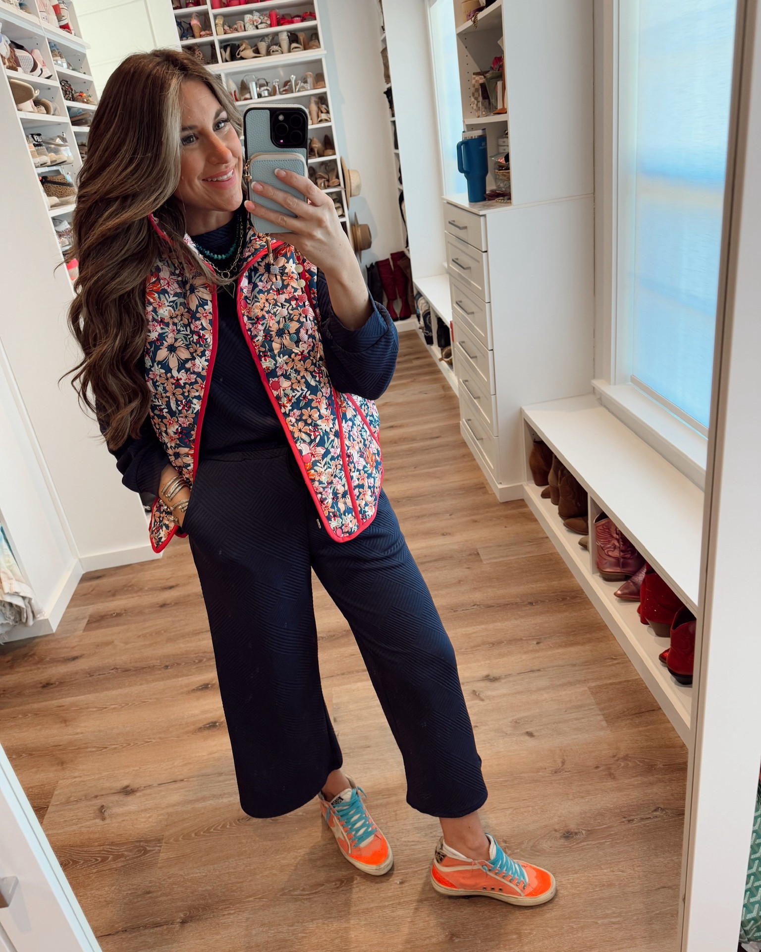 In a size medium in set and colorful quilted vest - fits tts.

#LTKFindsUnder50 #LTKStyleTip #LTKSeasonal