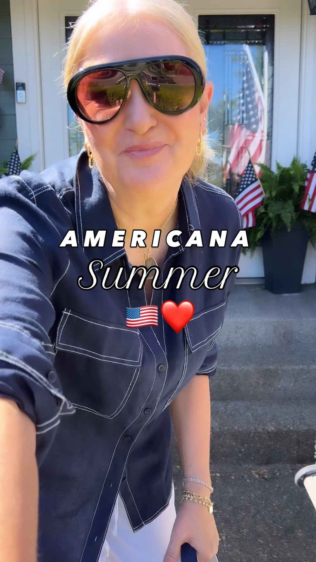 Americana Summer vibes!
Shirt size small
Pants size medium 
Boat & tote small regular handles

#LTKdayinmylife #LTKootd #LTKOver40