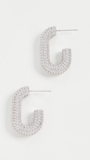 Pave Bijou Loop Hoops | Shopbop