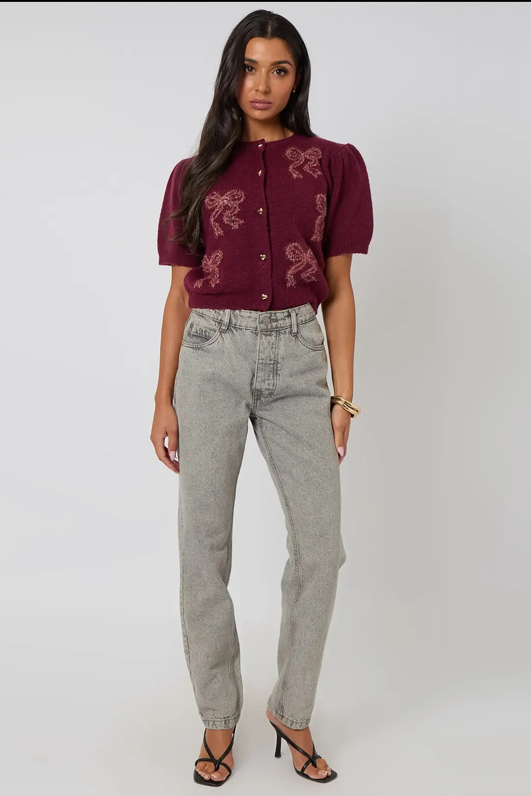 Short sleeved bow cardigan | Boohoo.com (UK & IE)