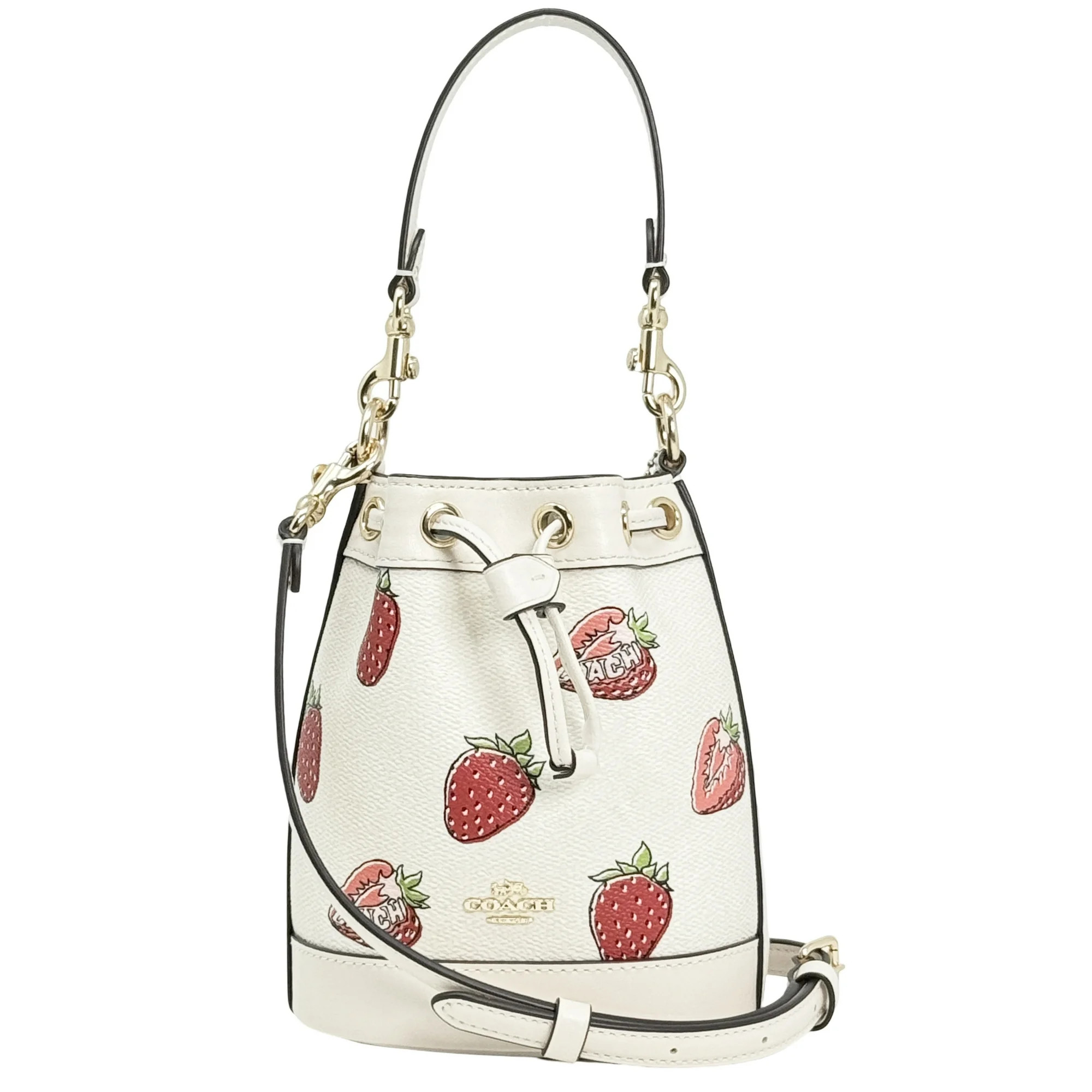 Coach Women's Mini Bucket Crossbody Bag with Strawberry Print (Chalk Multi) | Walmart (US)