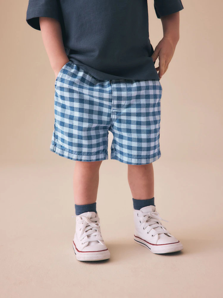 Blue Gingham Pull On Loose Denim Shorts (3mths-7yrs) | Next US