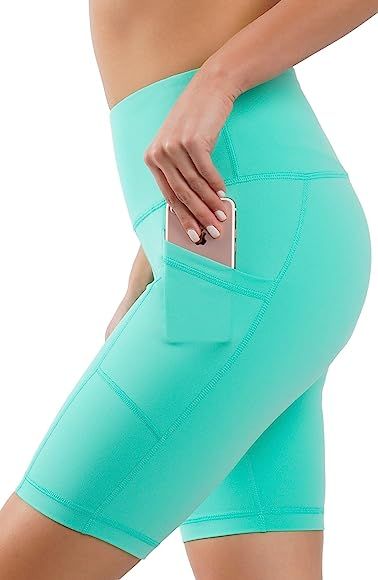 Yogalicious High Waist Squat Proof Side Pocket Biker Shorts - 3.5", 5", 7", 9" | Amazon (US)