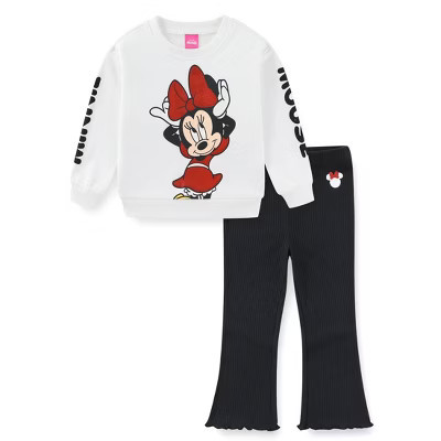 Disney Minnie Mouse Girls Sweatshirt and Flared Legging Pants Set for Infant | Target
