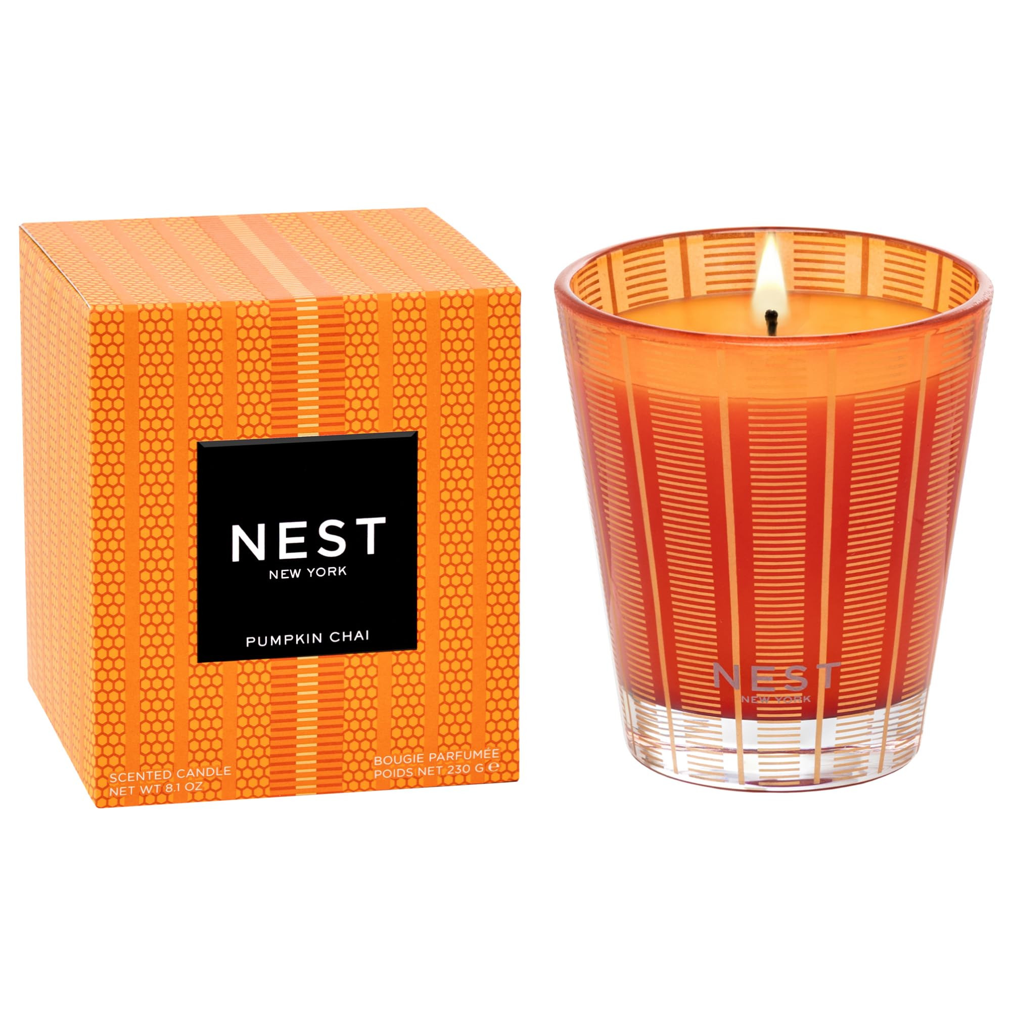 NEST New York Scented Classic Candle, Pumpkin Chai - 8.1 oz - Up to 60-Hour Burn Time - Reusable ... | Amazon (US)