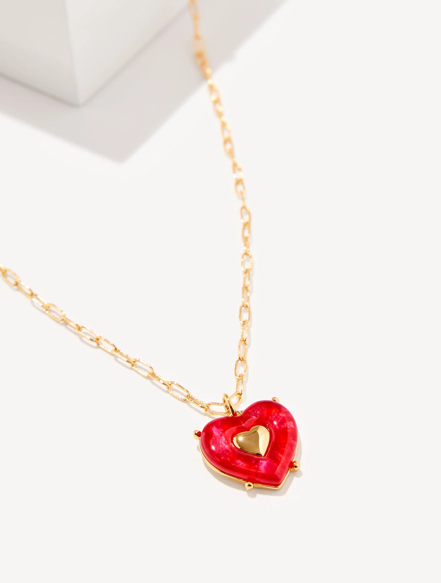 Red Velvet Heart Pendant Necklace | Talbots