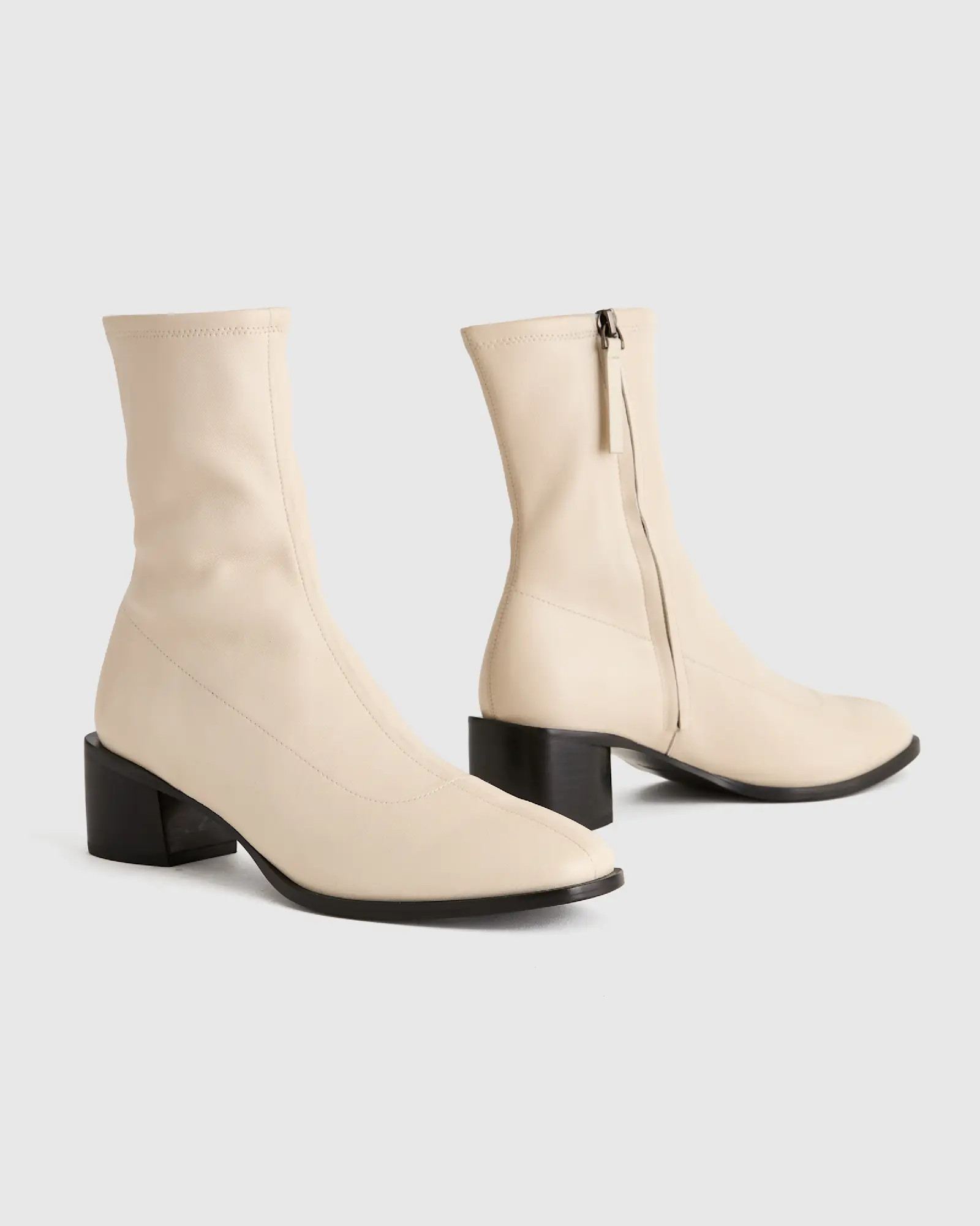 Italian Leather Stretch Sock Bootie | Quince