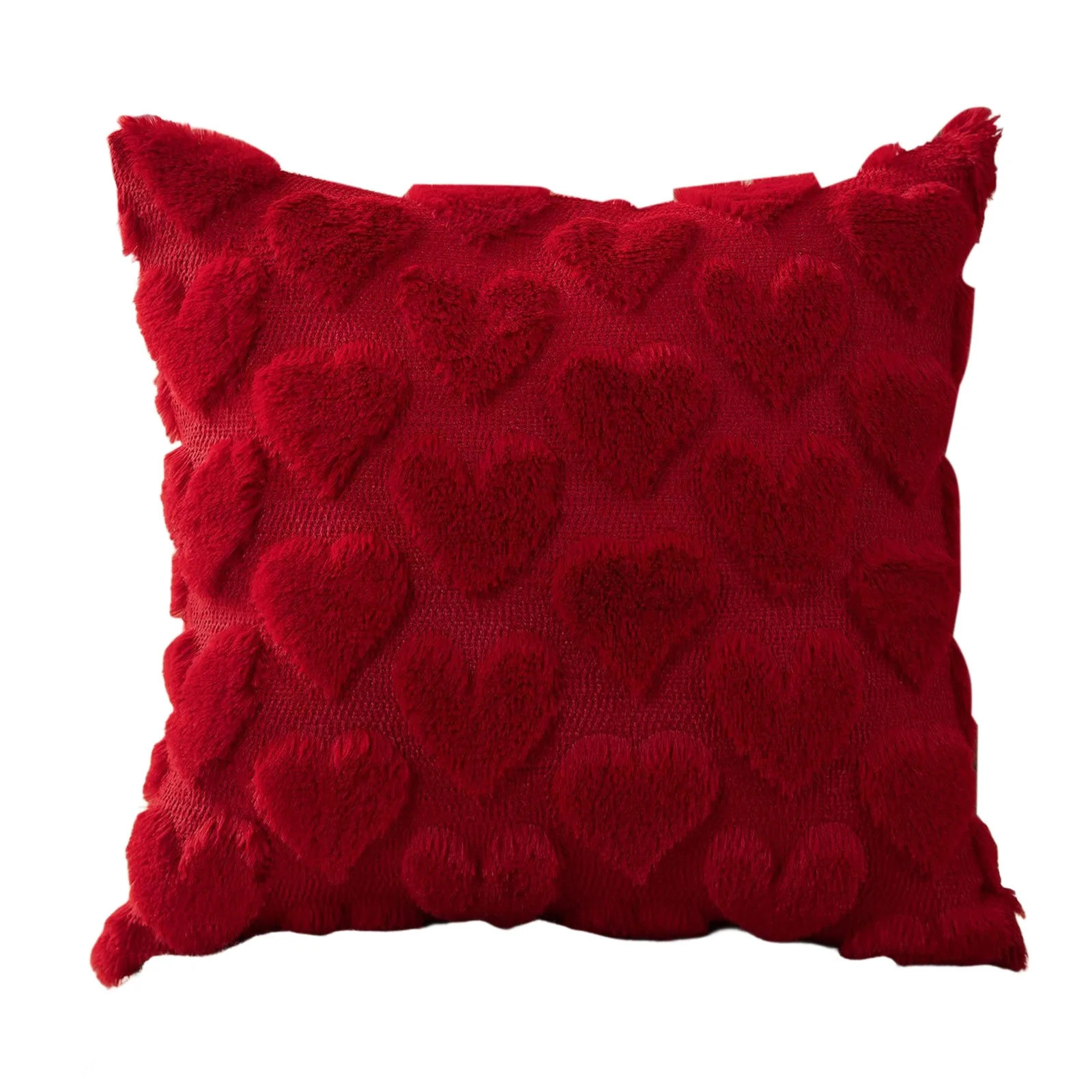 Red Red Valentine Pillow Case With White Hearts For Romantic Decor Home Accent Gift For Partner 1... | Walmart (US)