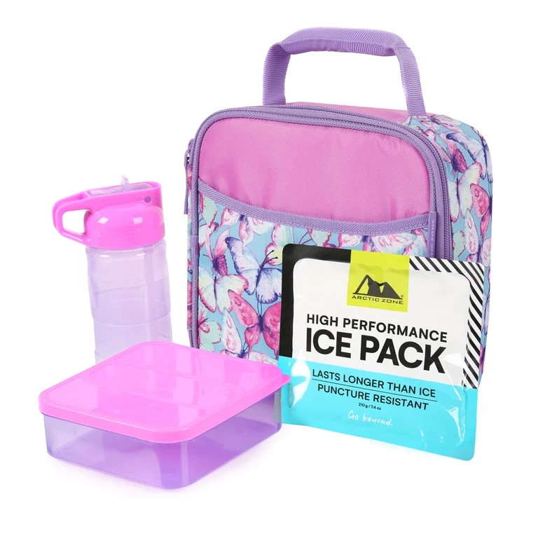 Arctic Zone Lunch Box Combo with Thermal Insulation, Watercolor Butterflies | Walmart (US)