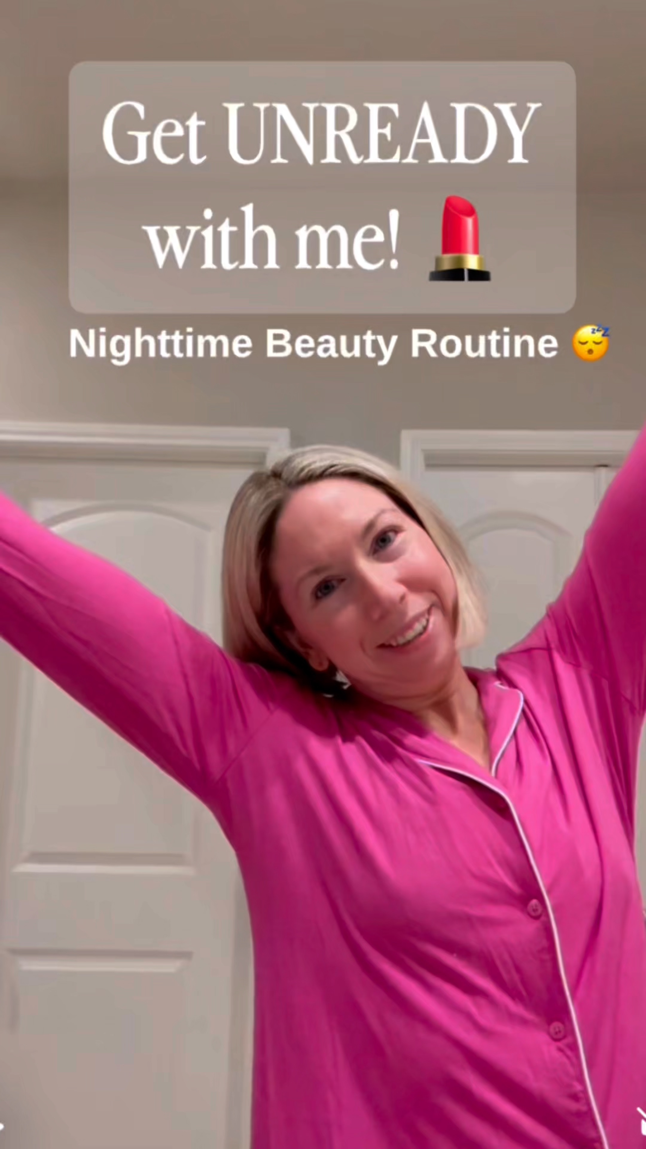 Mid-Forties Mom nighttime routine

I’m a busy mom over 40 who doesn’t have a lot of time to spend on skincare and I don’t want to waste money on unnecessary products.  

I don’t use a bunch of beauty products and it’s not a fancy or elaborate routine. 

 I focus on cleansing the skin and moisturizing (something important for our mature skin).

I start by removing my eye makeup with a lid scrub pad. I make sure to use either a different pad per eye, or use one side of the pad on one eye, and flip it over to use on the other eye.  This way you don’t wash mascara and eye makeup all over your face when washing your face. 

These eyelid scrubs are one of my favorite beauty products - that I don’t hear anyone talking about! 

They were recommended to me by my eye doctor and I’ve been using them for 7 years!

I use a gentle Neutrogena face wash at night since I’m applying my prescription Tretinoin gel after. 

I like to use Cerave cream and Cerave ointment for my face, lips and hands. 

I brush my teeth with a child’s toothbrush because I have a small mouth and I like the soft bristles. These also have a suction cup on the bottom of the brush which is convenient for standing up the brush when I’m done. 

I’ve been using these nose vents for about 3 years to open up my nostrils better. I put them in before heading to bed and take them out first thing in the morning. 

Linking to all shoppable products seen in the video - let me know if you have any questions.  

And don’t forget to follow me here in the LTK app so you can view my other videos more easily.

If you liked this video, I also posted a video sharing my busy mom morning skincare routine also! 

Have a great day ladies!

Pjs in size small - true to size and so soft and comfy 



Skin care, beauty routine, get unready with me, nighttime routine, mature skin, skincare routine, #ltksalealert , amazon finds, nordstrom finds

#LTKOver40 #LTKBeauty #LTKVideo