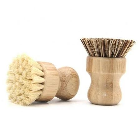 Bamboo Dish Scrub Brushes Kitchen Wooden Cleaning Scrubbers for Washing Cast Iron Pan/Pot Dish | Walmart (US)