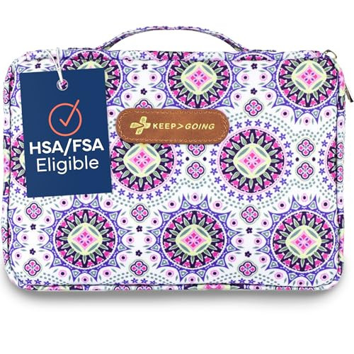 KeepGoing Large Home First Aid Kit for Kids – 270 Pc. for Car, Home, Dorm, & Boat with Latex-Free Bandages – 10 x 7 x 3.5 in. Travel First Aid Kit (Boho) | Amazon (US)