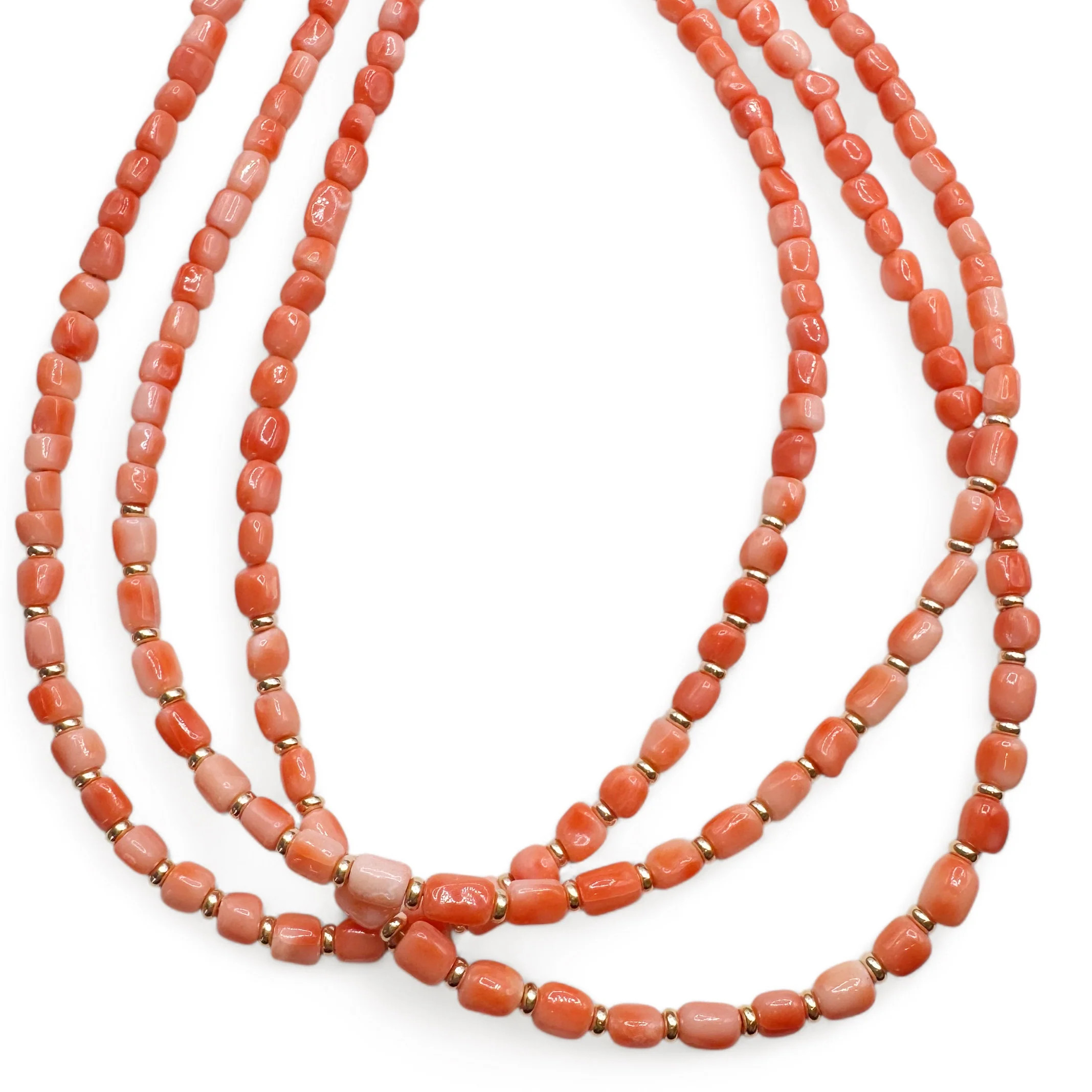 PINK ANGEL CORAL BEADED NECKLACES – SHAKTI | SHAKTI JEWELRY